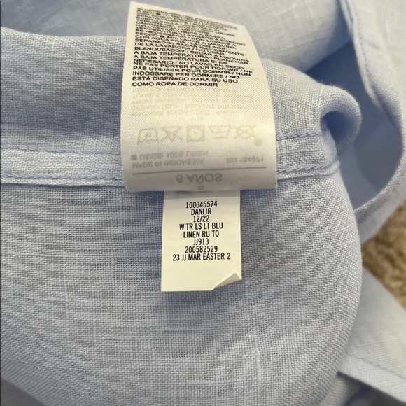 Janie and Jack Light Blue Linen Blend Button Down Shirt Boys Size 6 EUC - Picture 11 of 11